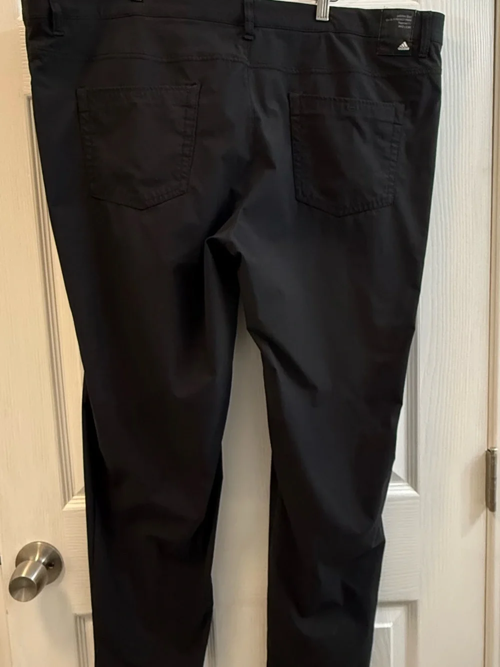 Men’s Adidas Golf Pants 42x30 Black Go-To 5 Pocket Tapered Fit Jet Black
